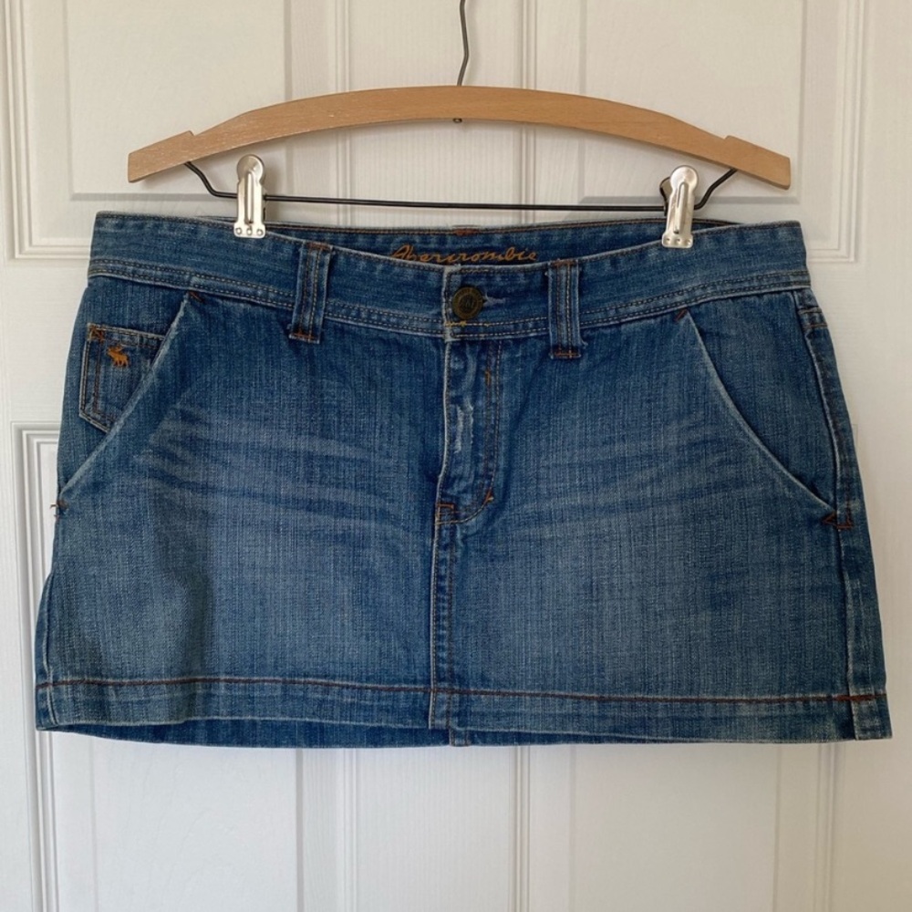 Abercrombie & Fitch Blue Denim Mini Skirt